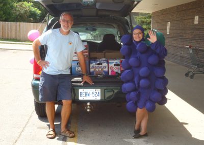 Bottle Drive fundraiser - bunch of grapes costume