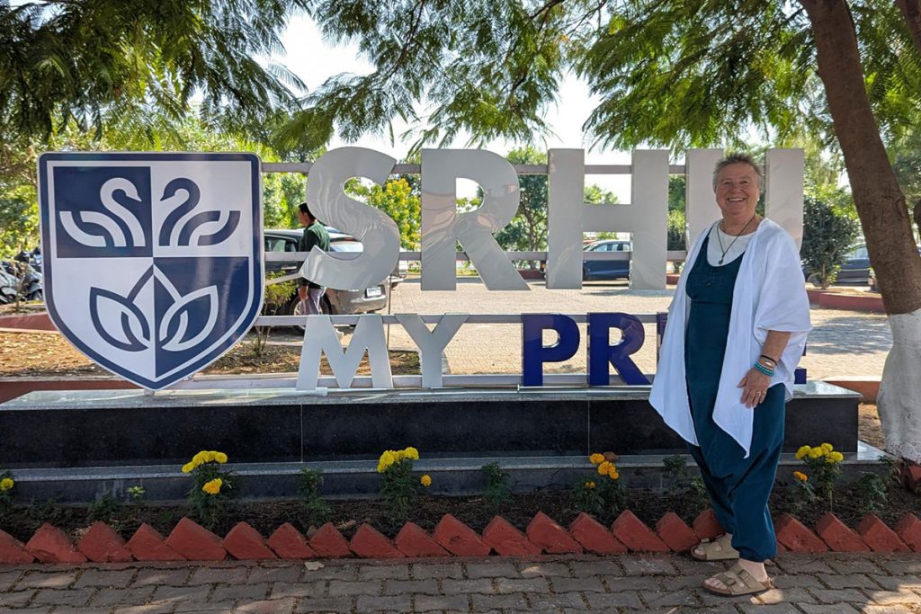 Lorna at Swami Rama Himalayan University campus